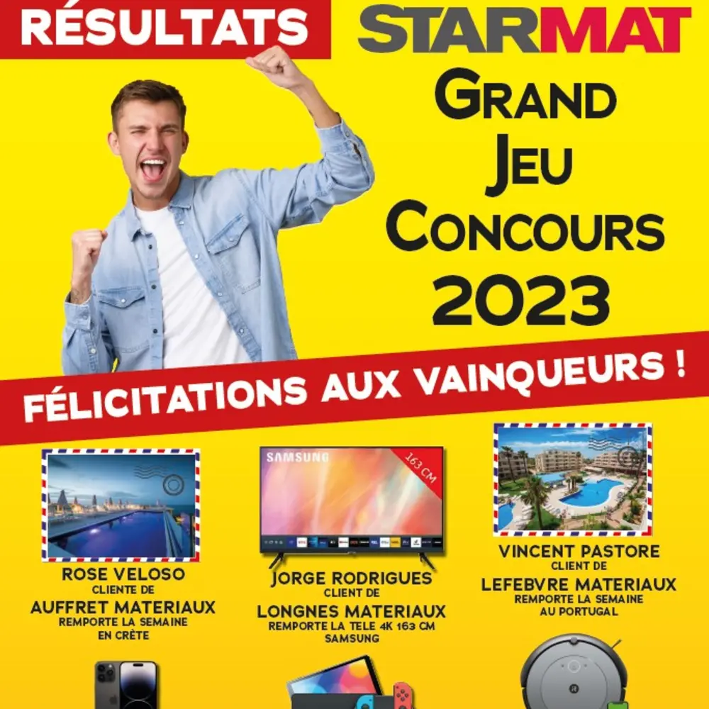 Découvrez les résultats du jeu concours, une actualité STARMAT