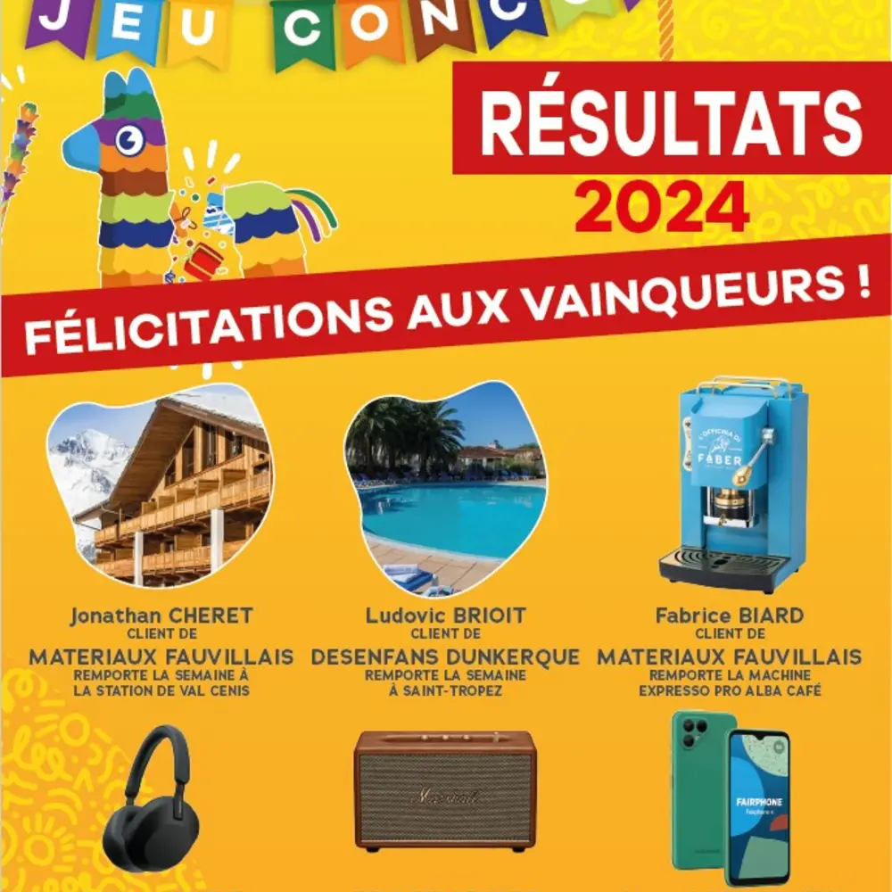 RESULTATS GRAND JEU CONCOURS 2024, une actualité STARMAT
